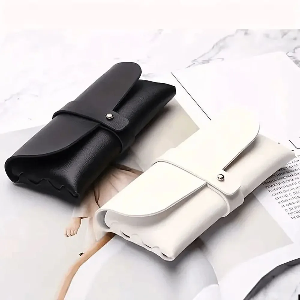 Eyeglass Eyewear Handmade Black Leather Case